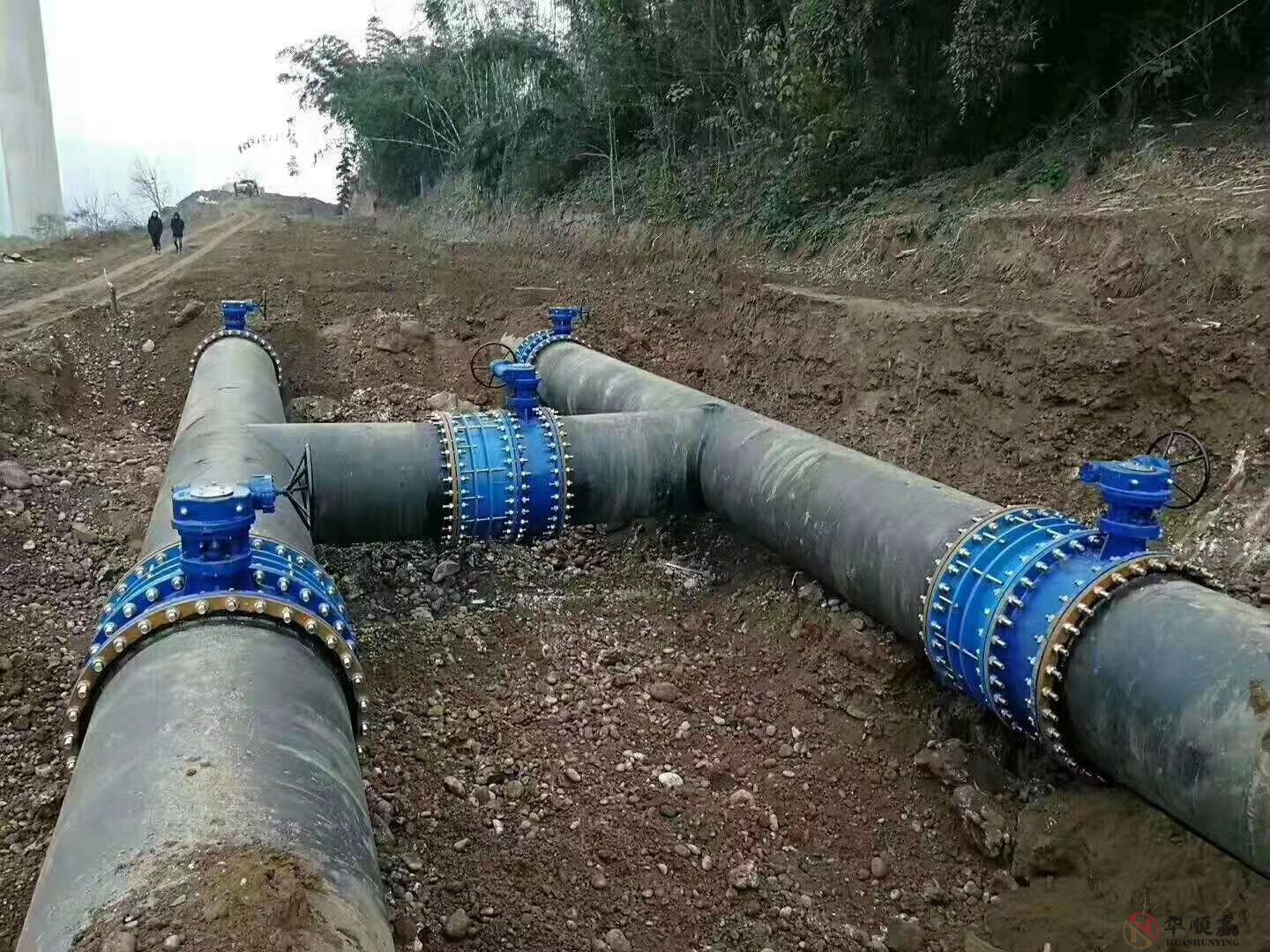 B2F雙法蘭松套伸縮接頭安裝現場